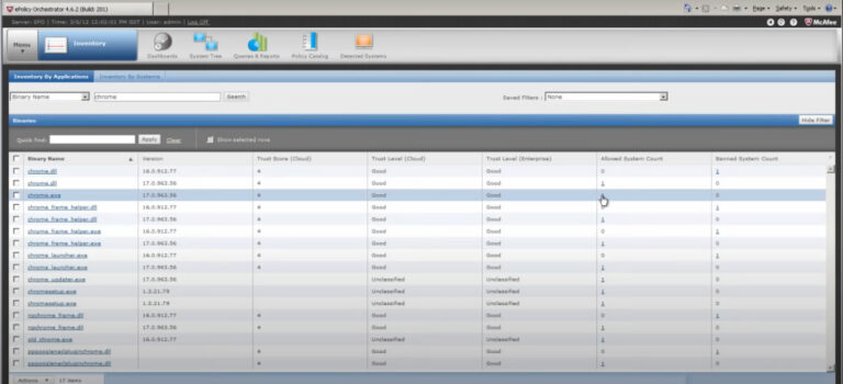 Application whitelisting software