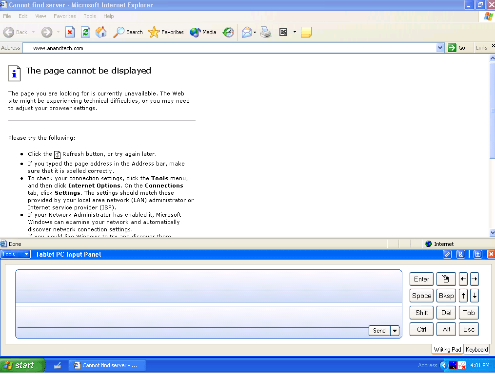 Software input panel